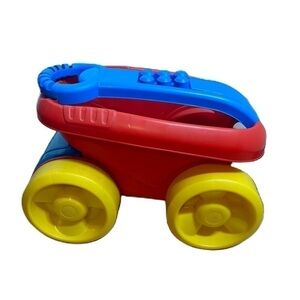 Mega Bloks First Builders Block Scooping Wagon Kids Toy Red